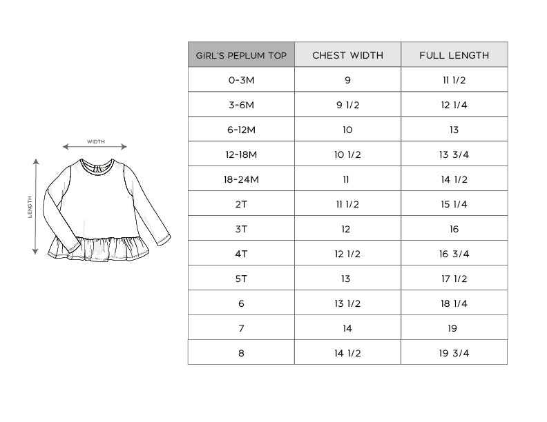Long Sleeve Peplum Set - HoneyBug