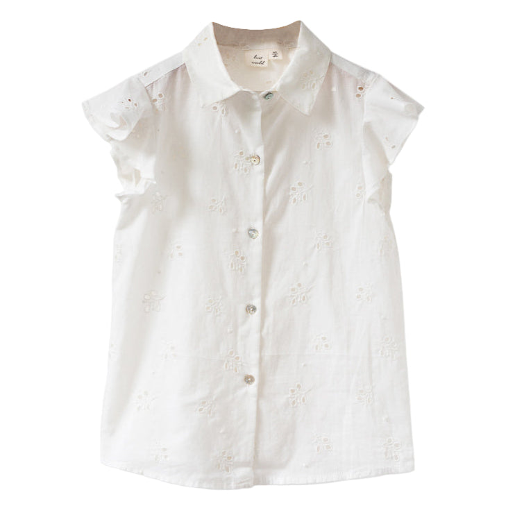 Lola Top | Offwhite Eyelet - HoneyBug
