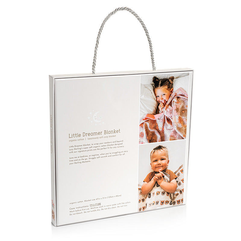 Little Dreamer Organic Baby Blanket - Flower Child - HoneyBug