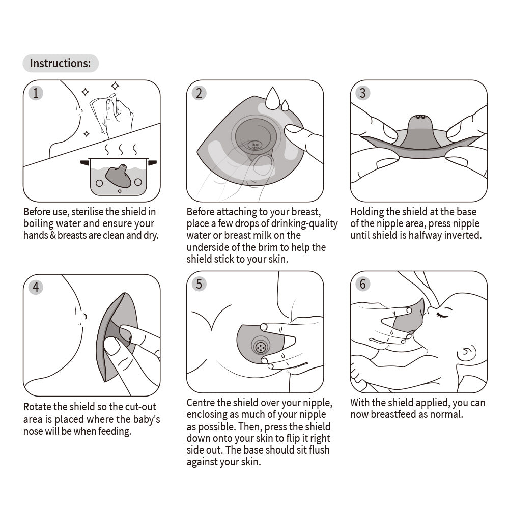 Haakaa Silicone Nipple Shields 2-pk (18 mm) - HoneyBug