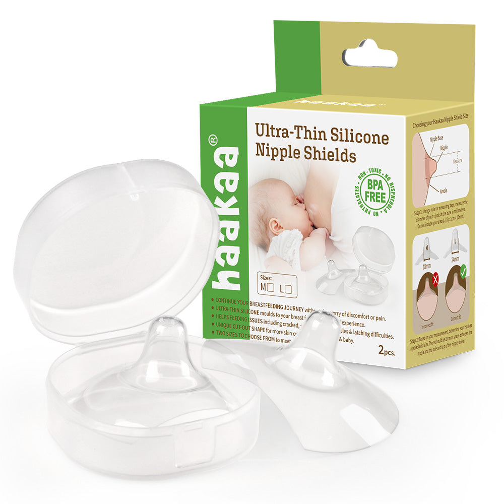 Haakaa Silicone Nipple Shields 2-pk (18 mm) - HoneyBug