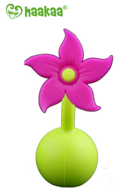 Haakaa Gen 2 Silicone Breast Pump with Suction Base 4 oz and Silicone Flower Stopper Set - HoneyBug