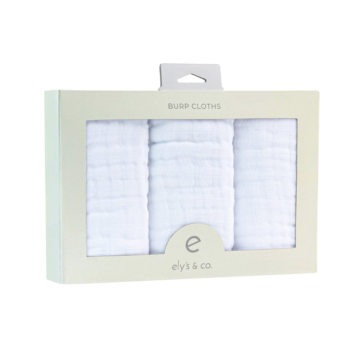 Muslin Burp Cloth - Solid White - HoneyBug