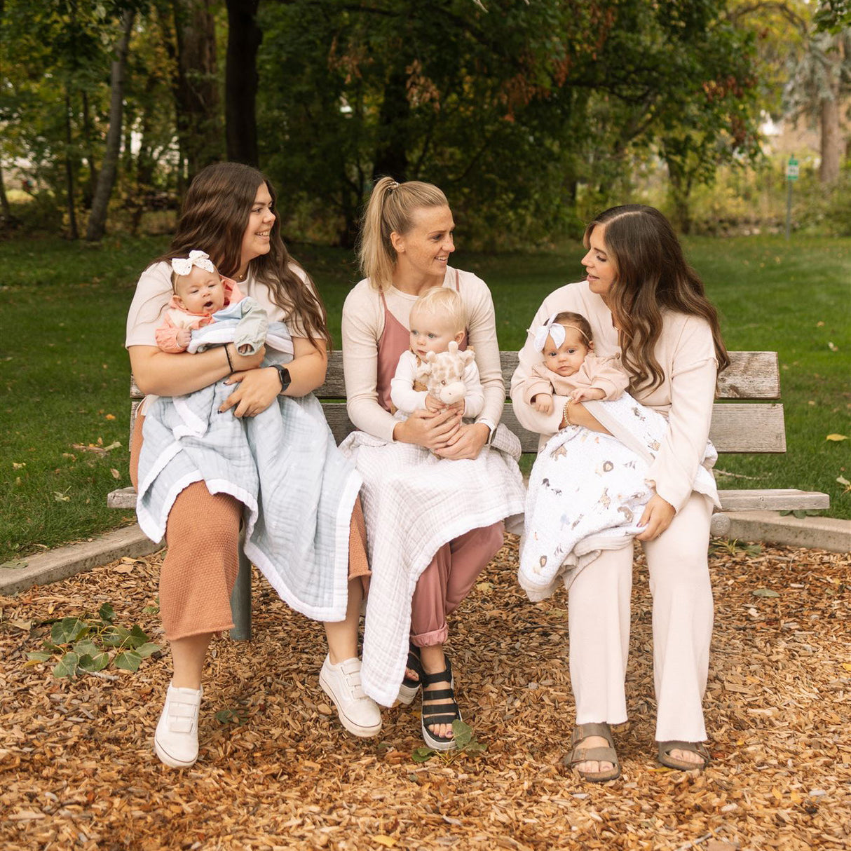 Cotton Muslin Baby Quilt - Tan Gingham - HoneyBug