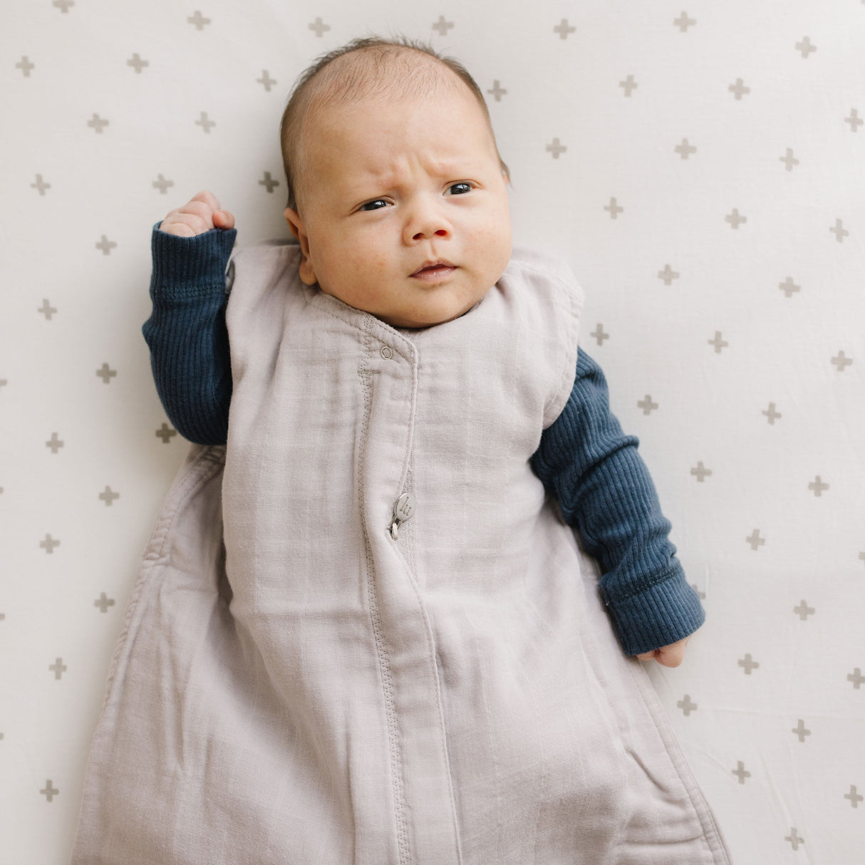 Cotton Muslin Sleep Bag - Porpoise - HoneyBug