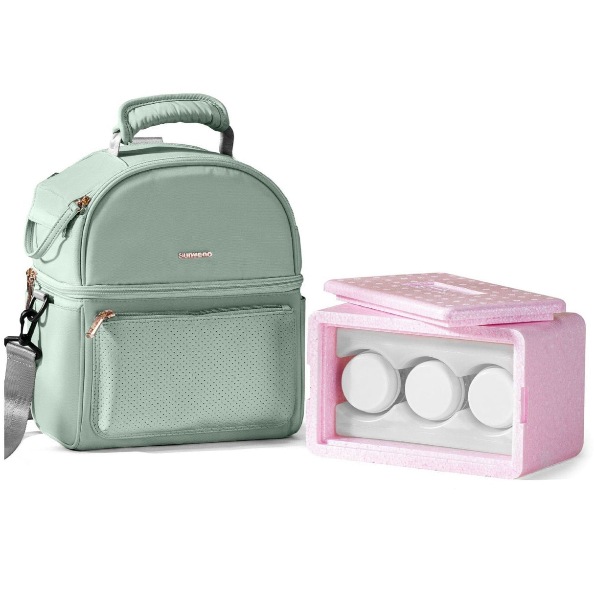 Breastmilk Cooler Bag with Detachable Insulation Box Set