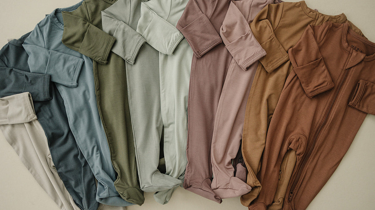 Olive Bamboo Footed Zipper - HoneyBug
