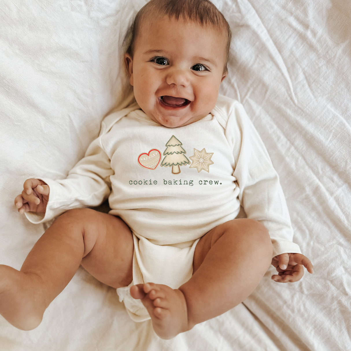 Cookie Baking Crew Organic Baby Bodysuit Long Sleeve