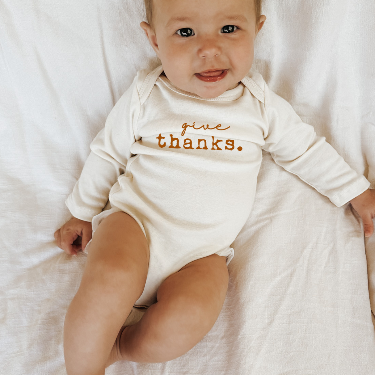 Give Thanks Organic Bodysuit Long Sleeve