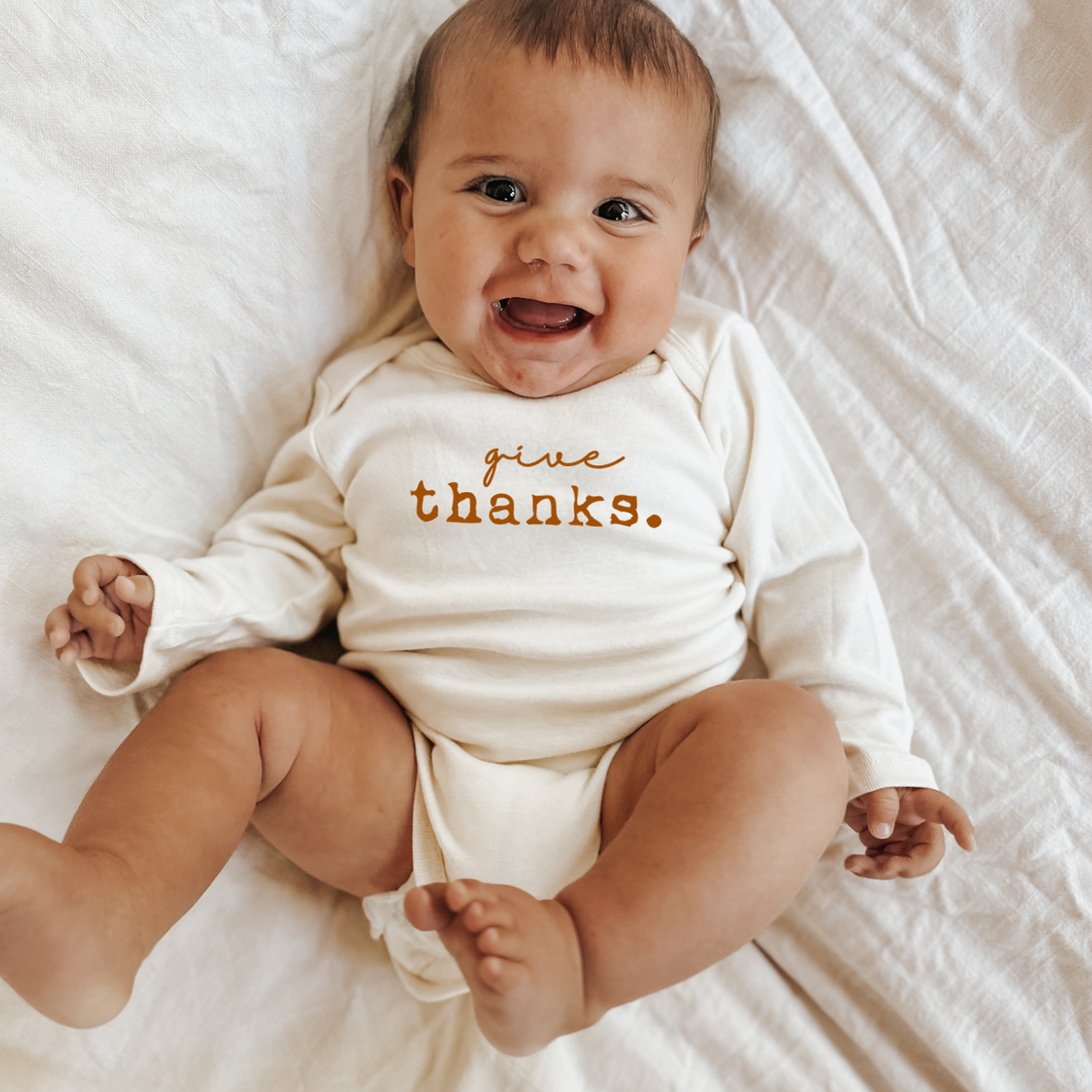 Give Thanks Organic Bodysuit Long Sleeve