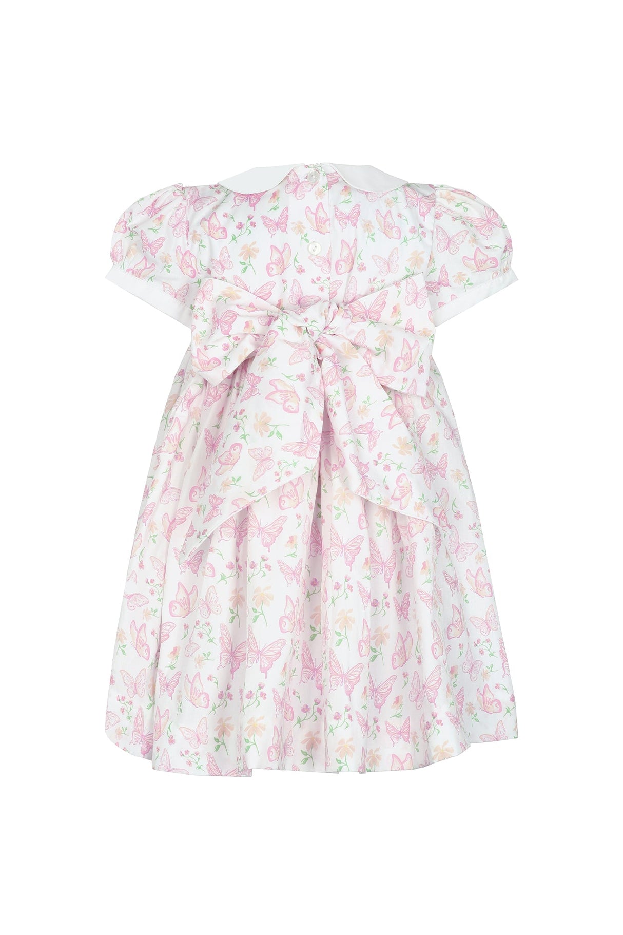 Butterflies Print Smocked Dress - HoneyBug
