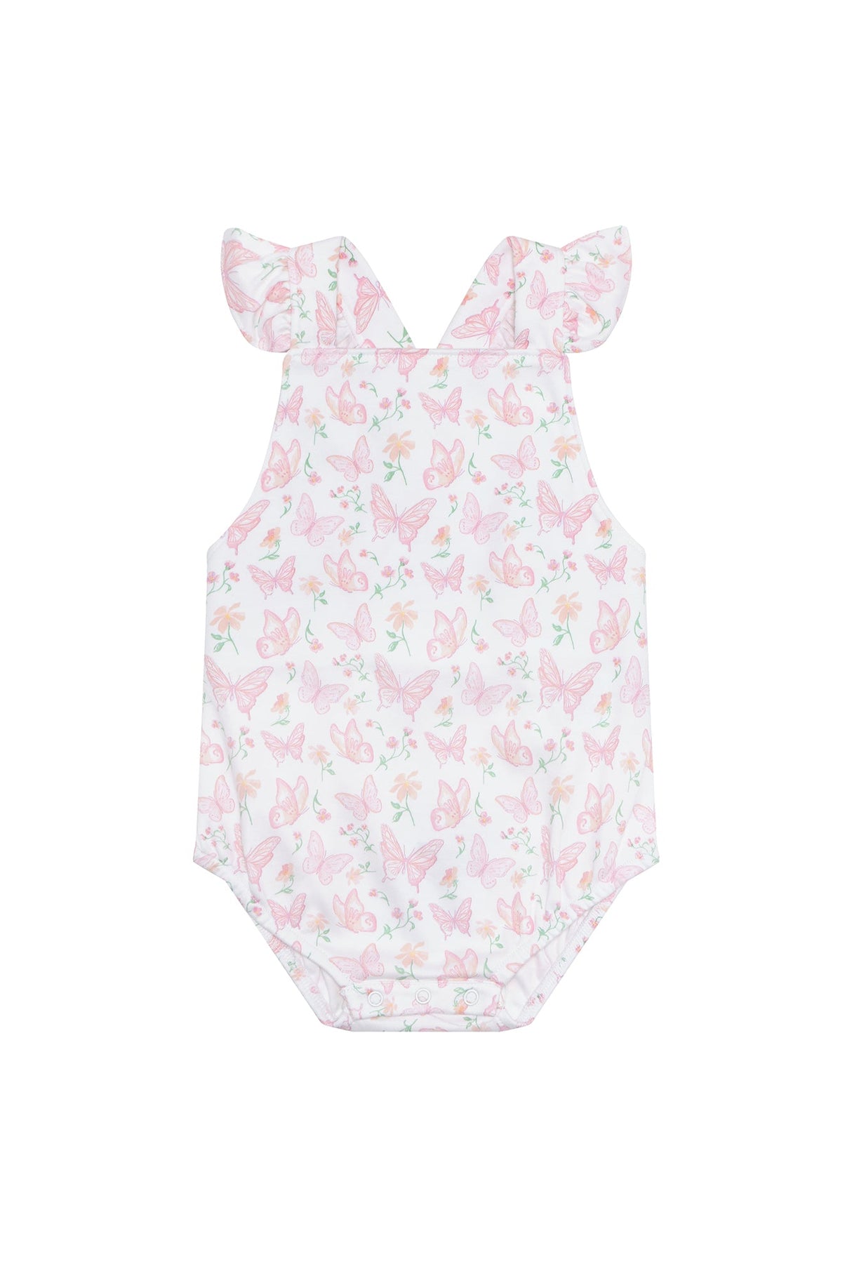 Butterflies Print Ruffle Bubble - HoneyBug