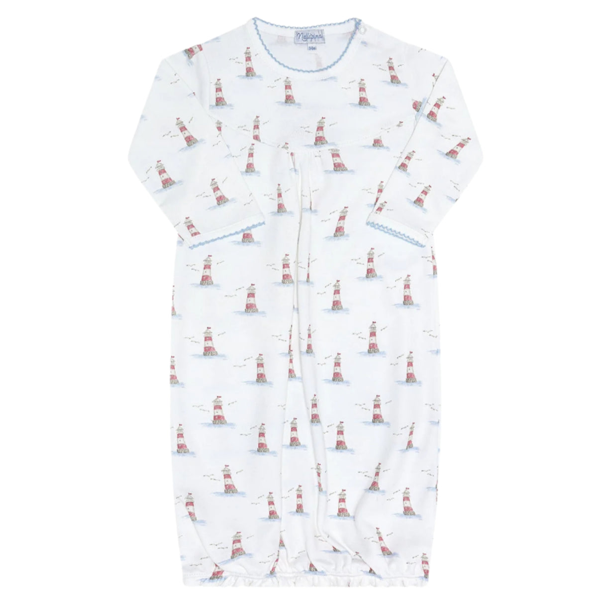 Lighthouse Print Gown - HoneyBug