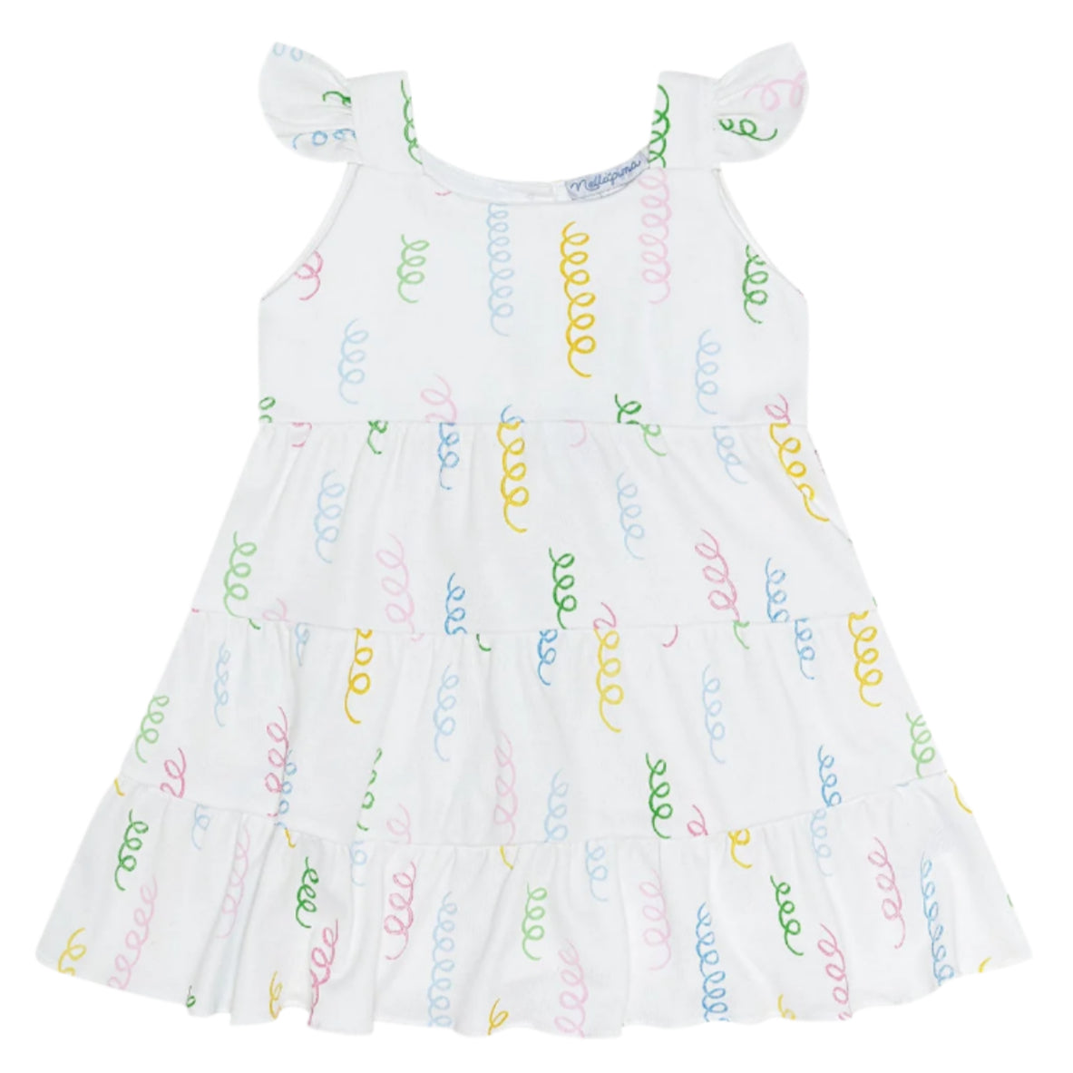 Spirals Print Ruffle Dress - HoneyBug