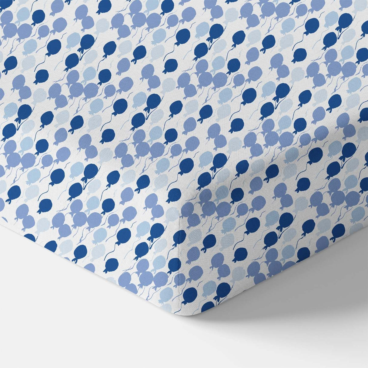 Organic Crib Sheet - Blue Balloons
