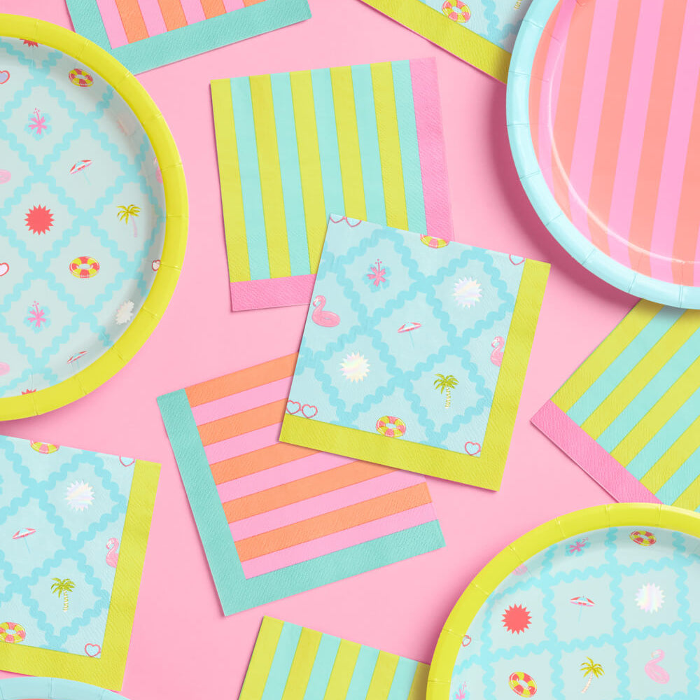 Pool Party Napkins - 24 paper napkins