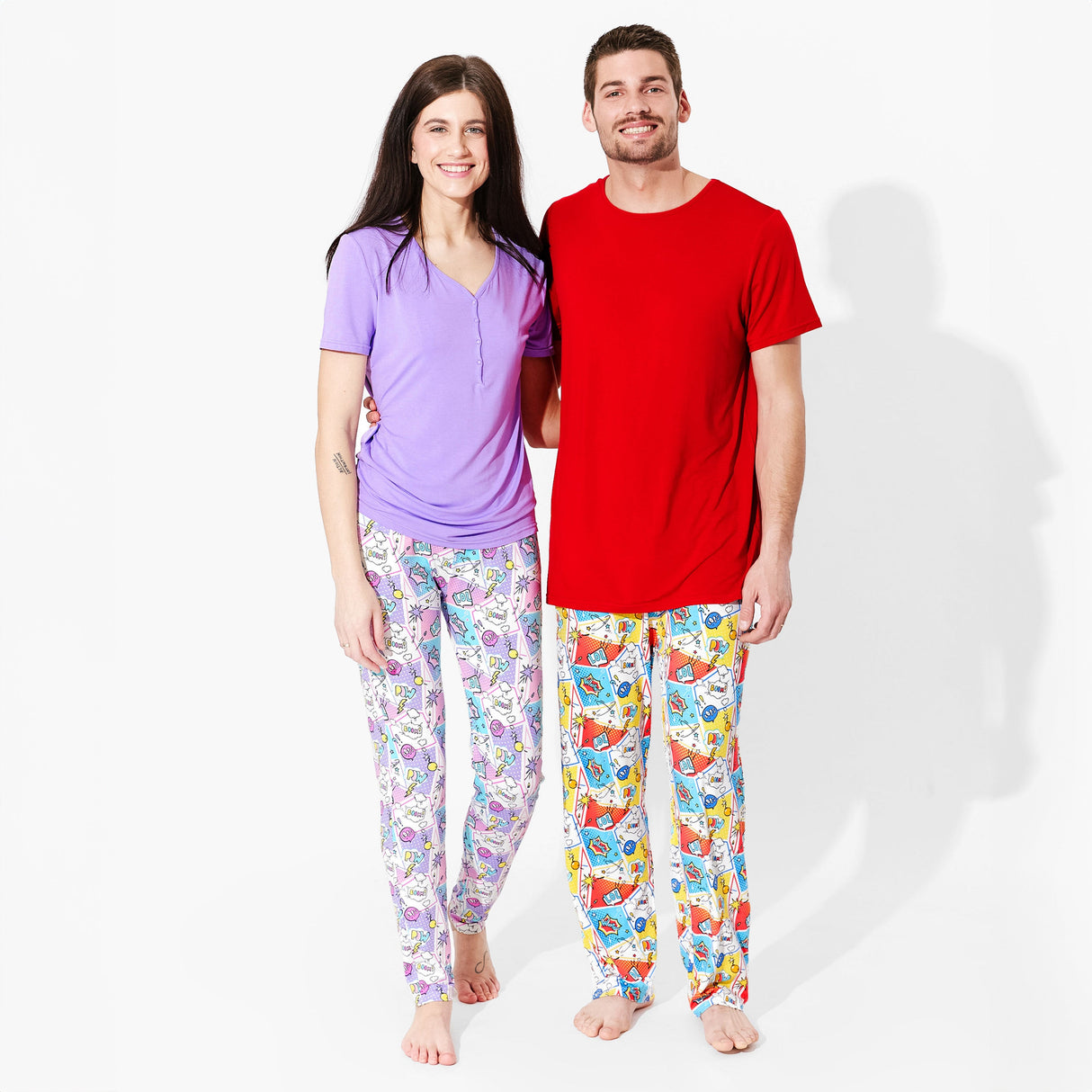 Comic Hero Bamboo Men's Pajama Set - HoneyBug
