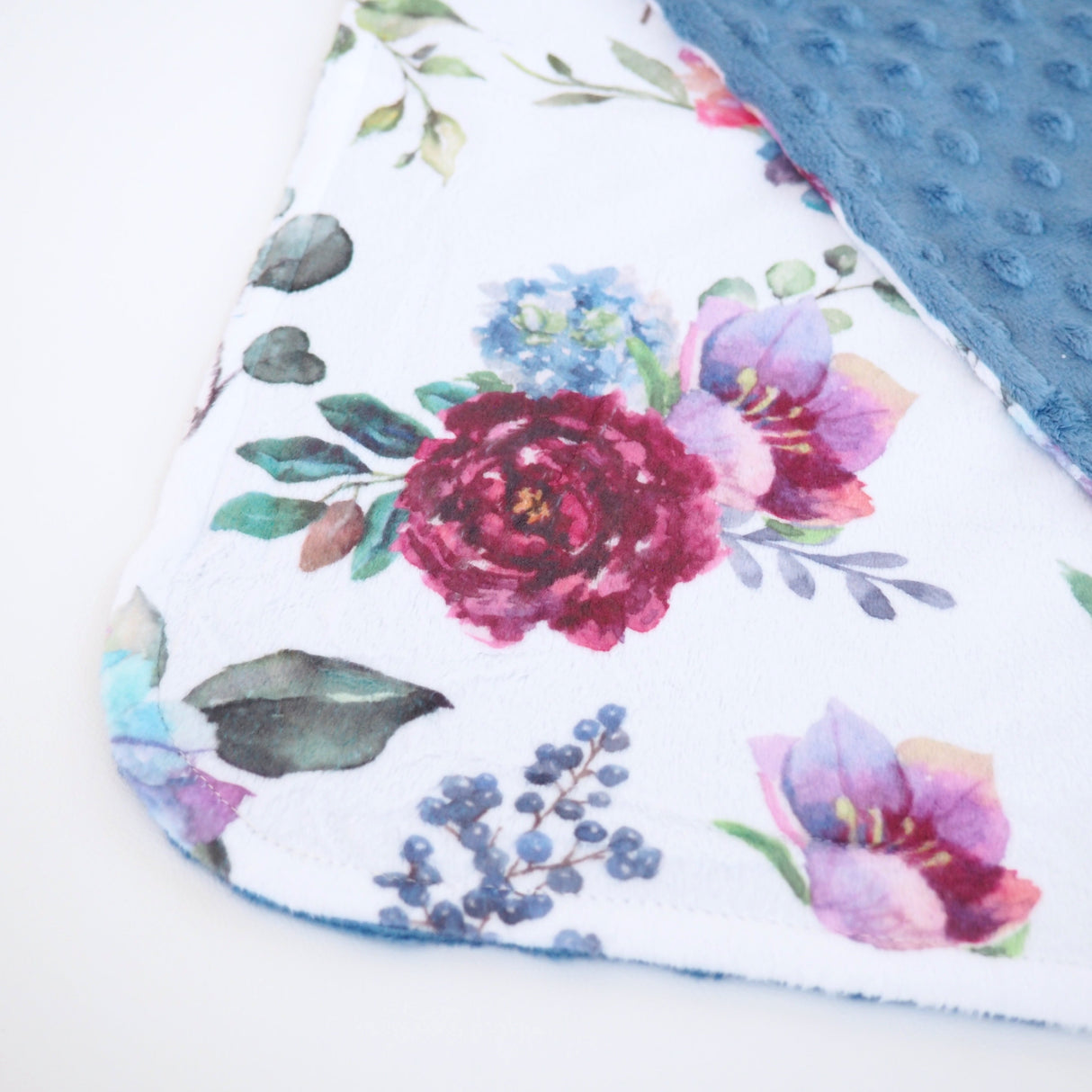 Mini Minky - Blue Floral - HoneyBug