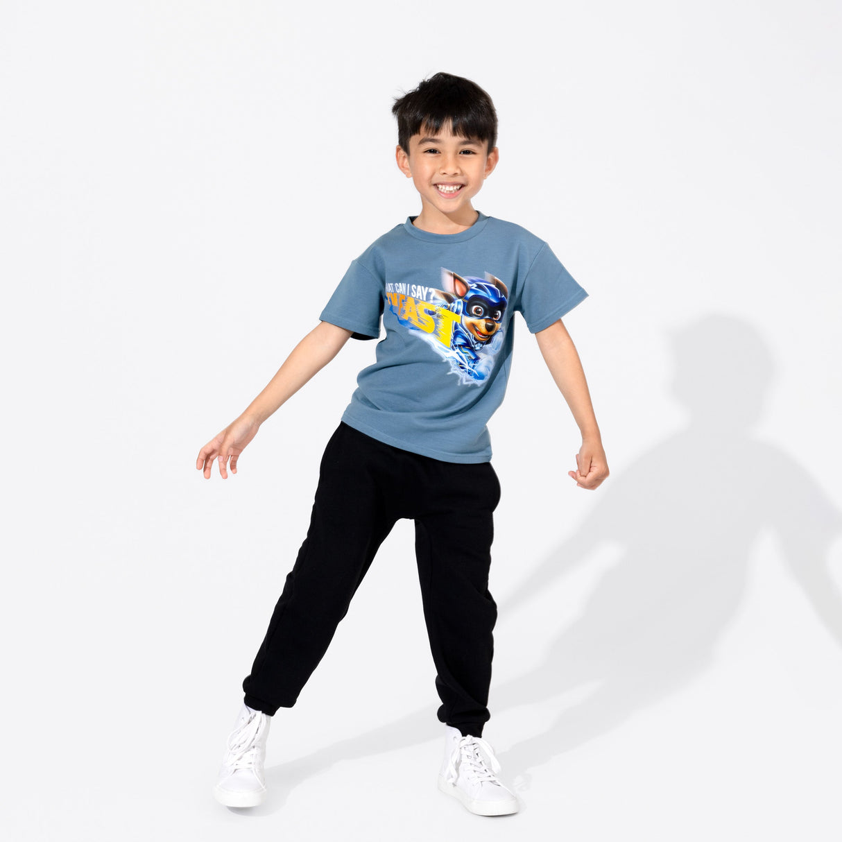 PAW Patrol: The Mighty Movie Chase Oasis Blue Bamboo Terry Kids Oversized T-Shirt - HoneyBug