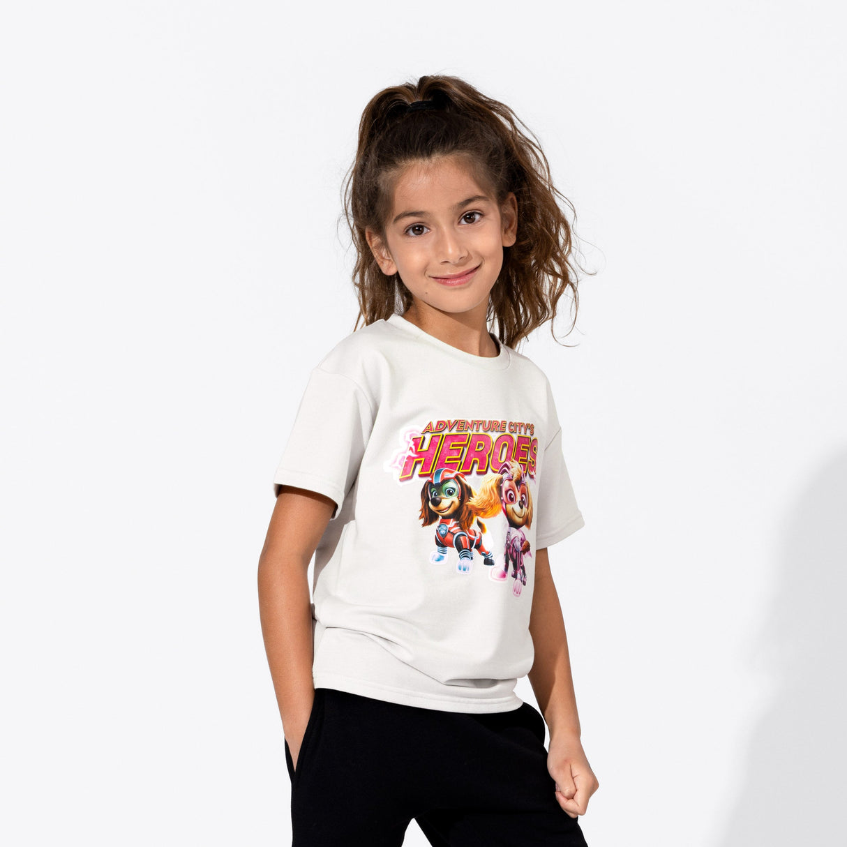 PAW Patrol: The Mighty Movie Girl Pups Bamboo Terry Kids Oversized T-Shirt - HoneyBug