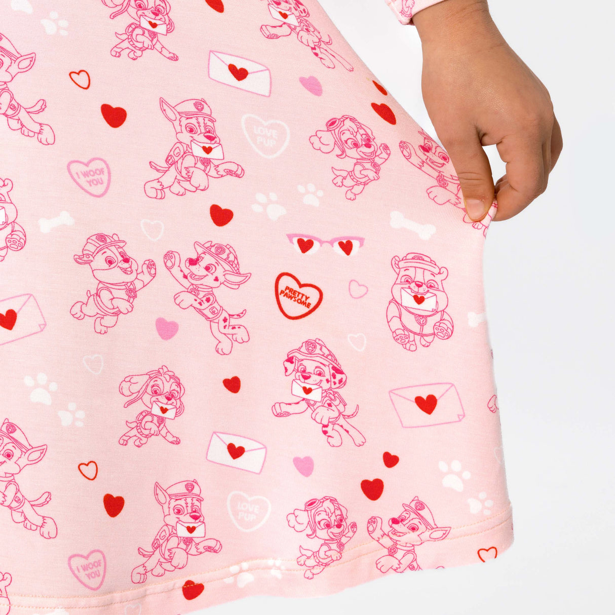 PAW Patrol: Pretty PAWSOME Pink Bamboo Girls' Long Sleeve Dress - HoneyBug