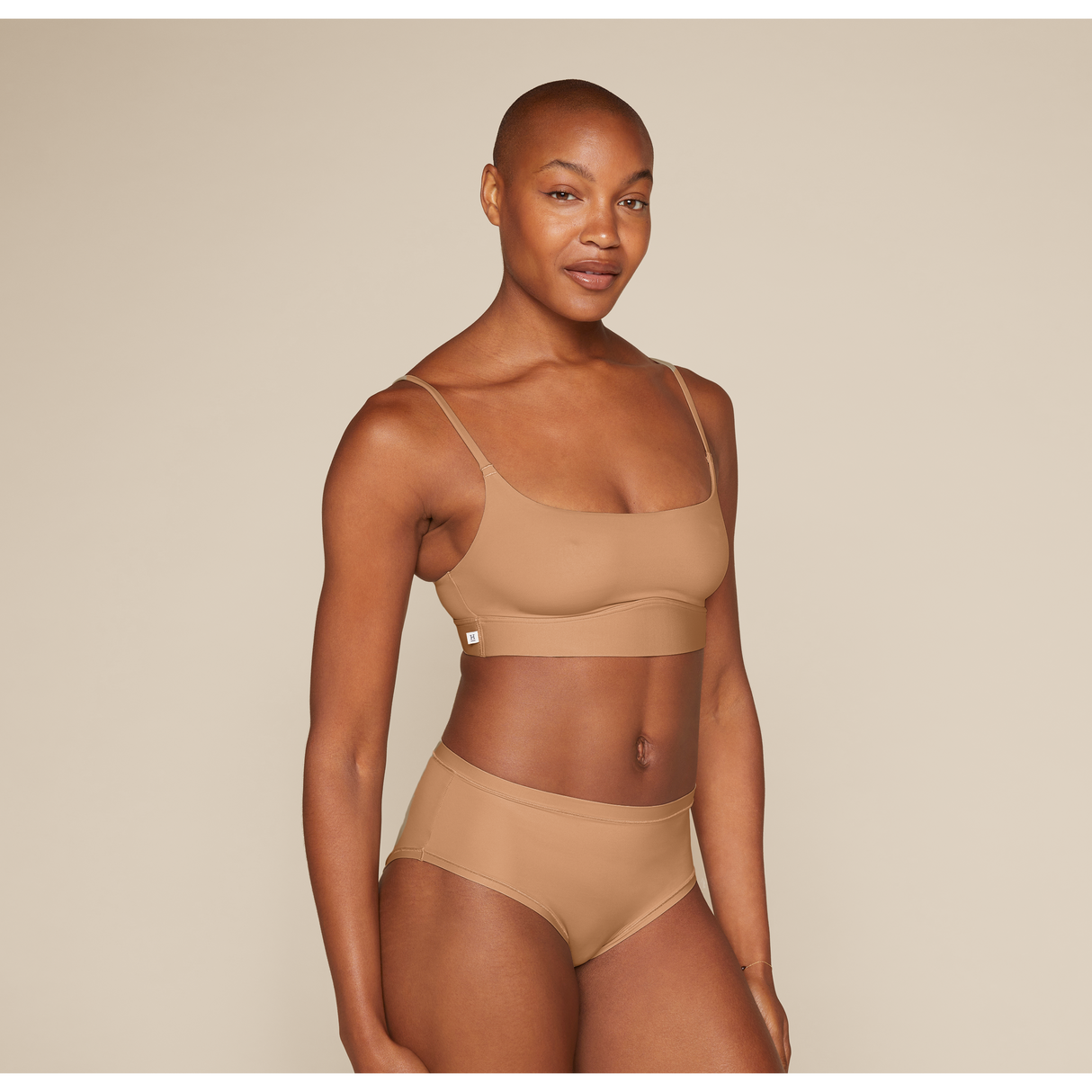 Bliss Scoop Bralette - Tan - HoneyBug