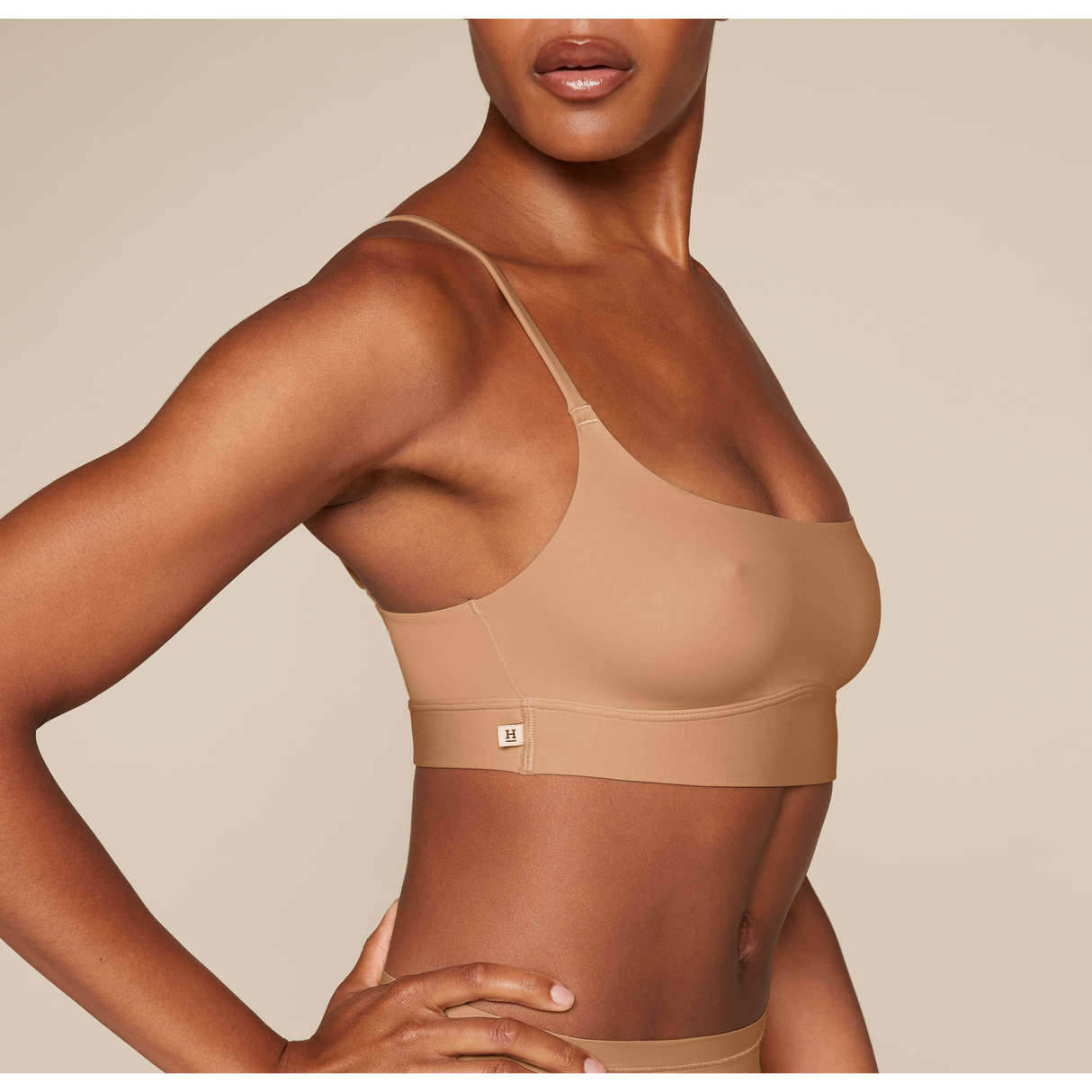 Bliss Scoop Bralette - Tan - HoneyBug