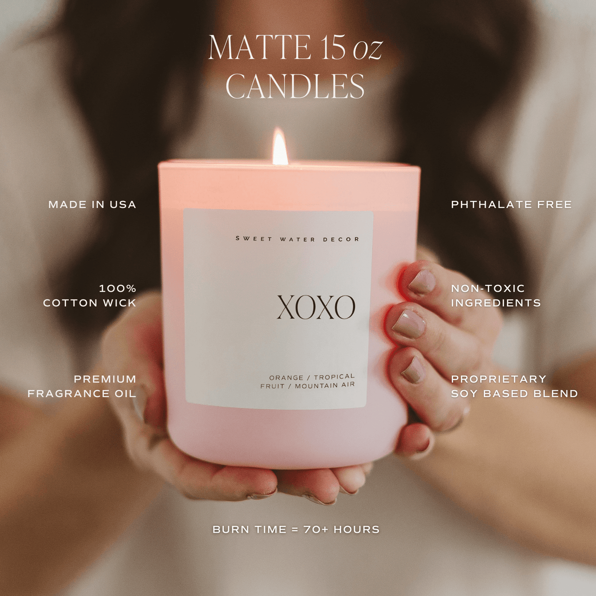 Best Mom Ever Soy Candle - Pink Matte Jar - 15 oz (Wildflowers and Salt) - HoneyBug