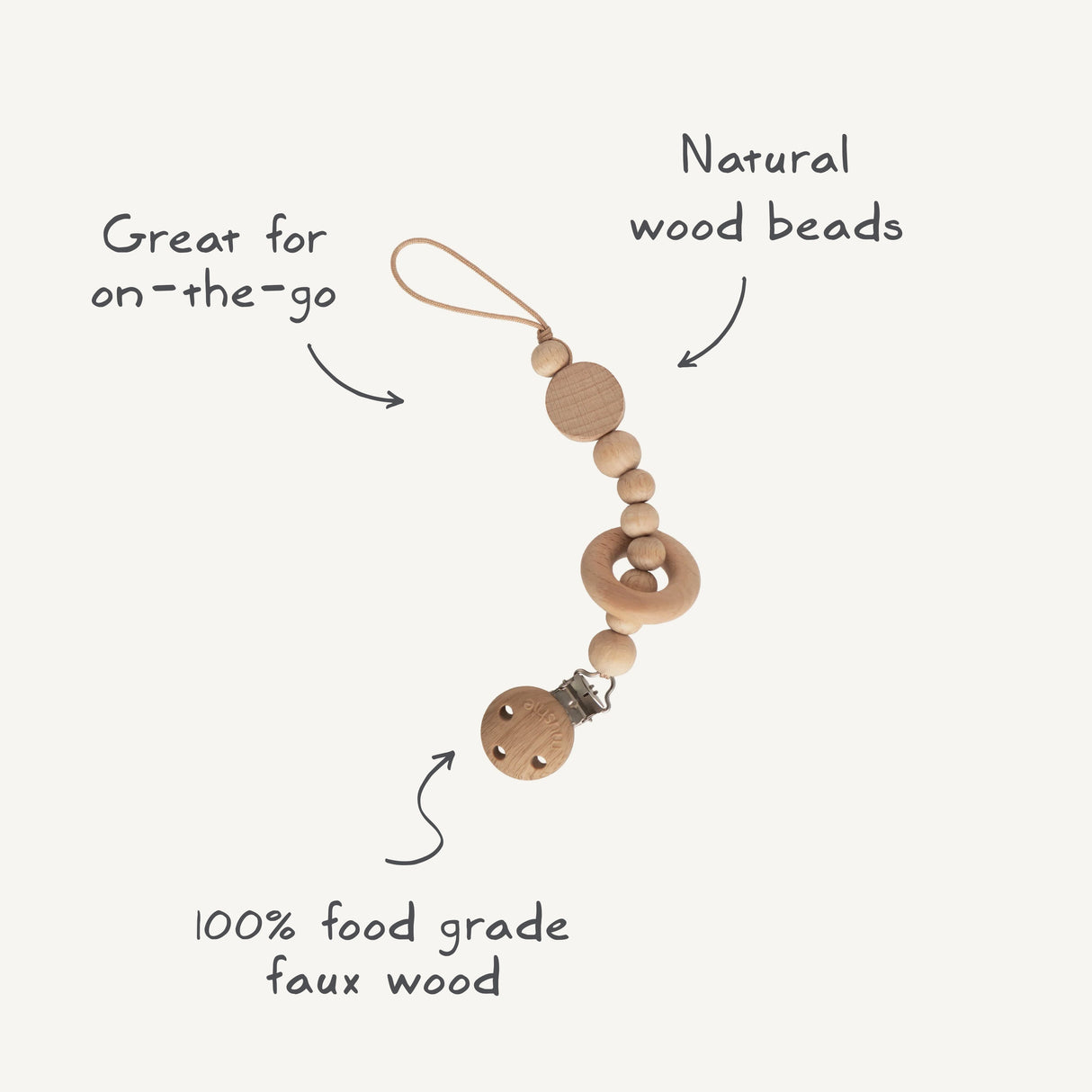 Silicone Pacifier Clip | Mila - HoneyBug