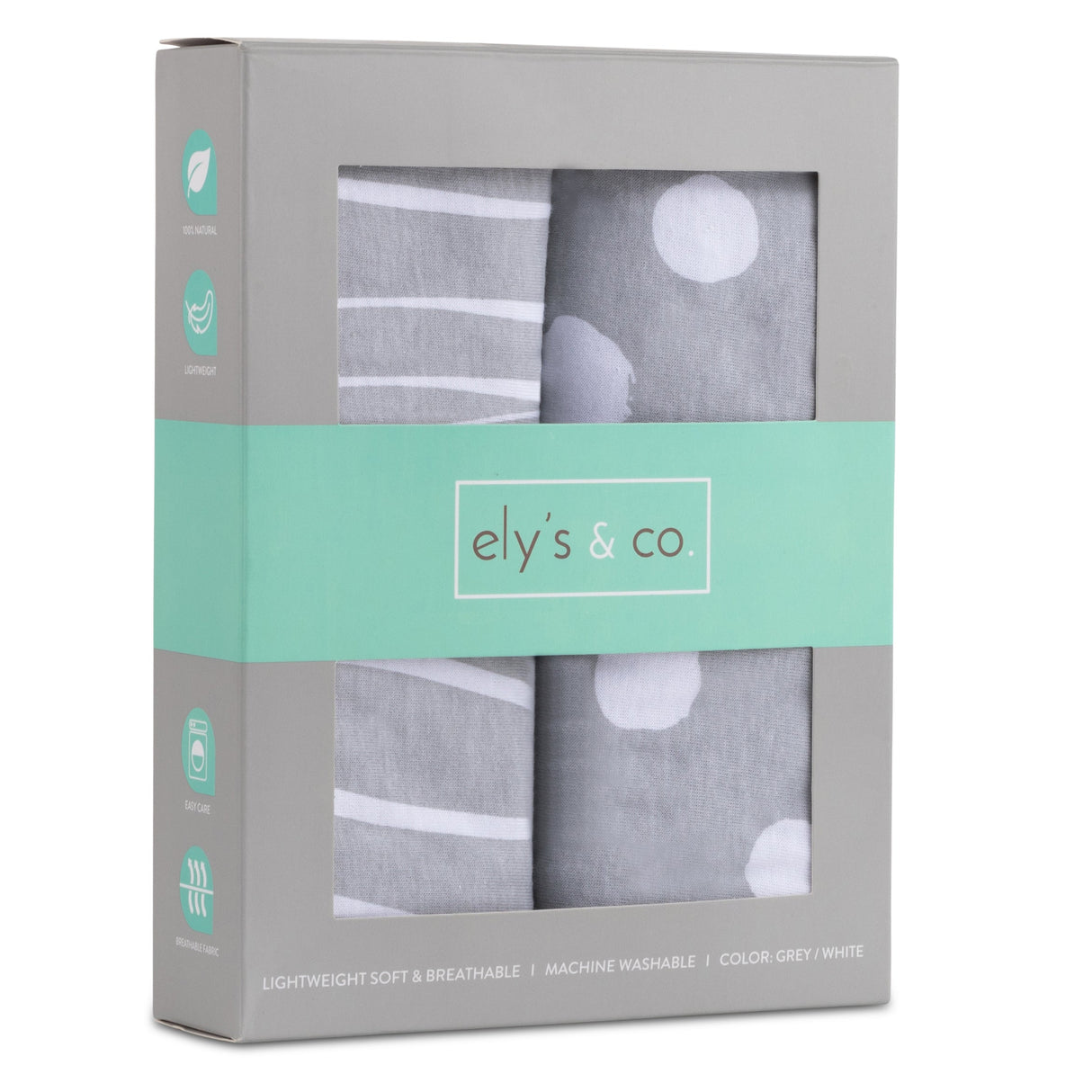 Bassinet Sheet Set - Grey & White Abstract - HoneyBug