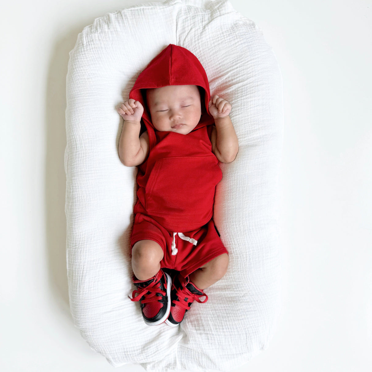 BAMBOO HOODIE TANK- Red - HoneyBug