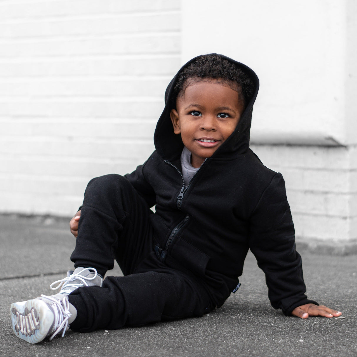 ZIP HOODIE- Midnight Bamboo French Terry - HoneyBug