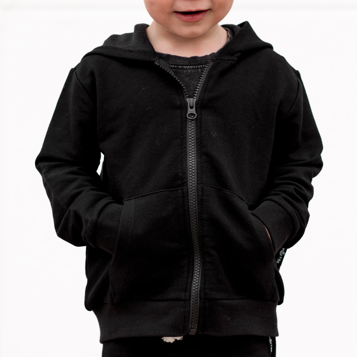 ZIP HOODIE- Midnight Bamboo French Terry - HoneyBug