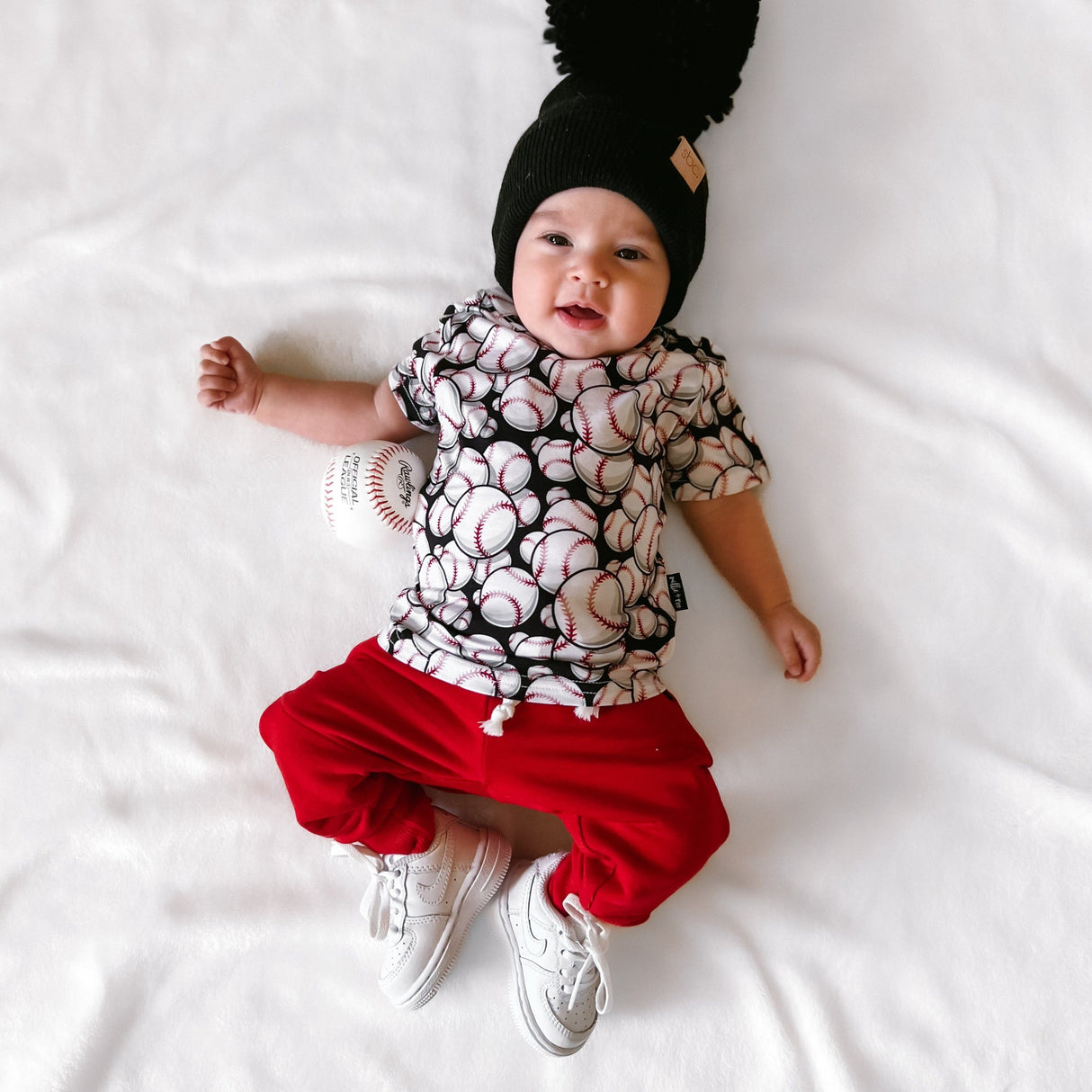 JOGGERS- Red Bamboo French Terry - HoneyBug