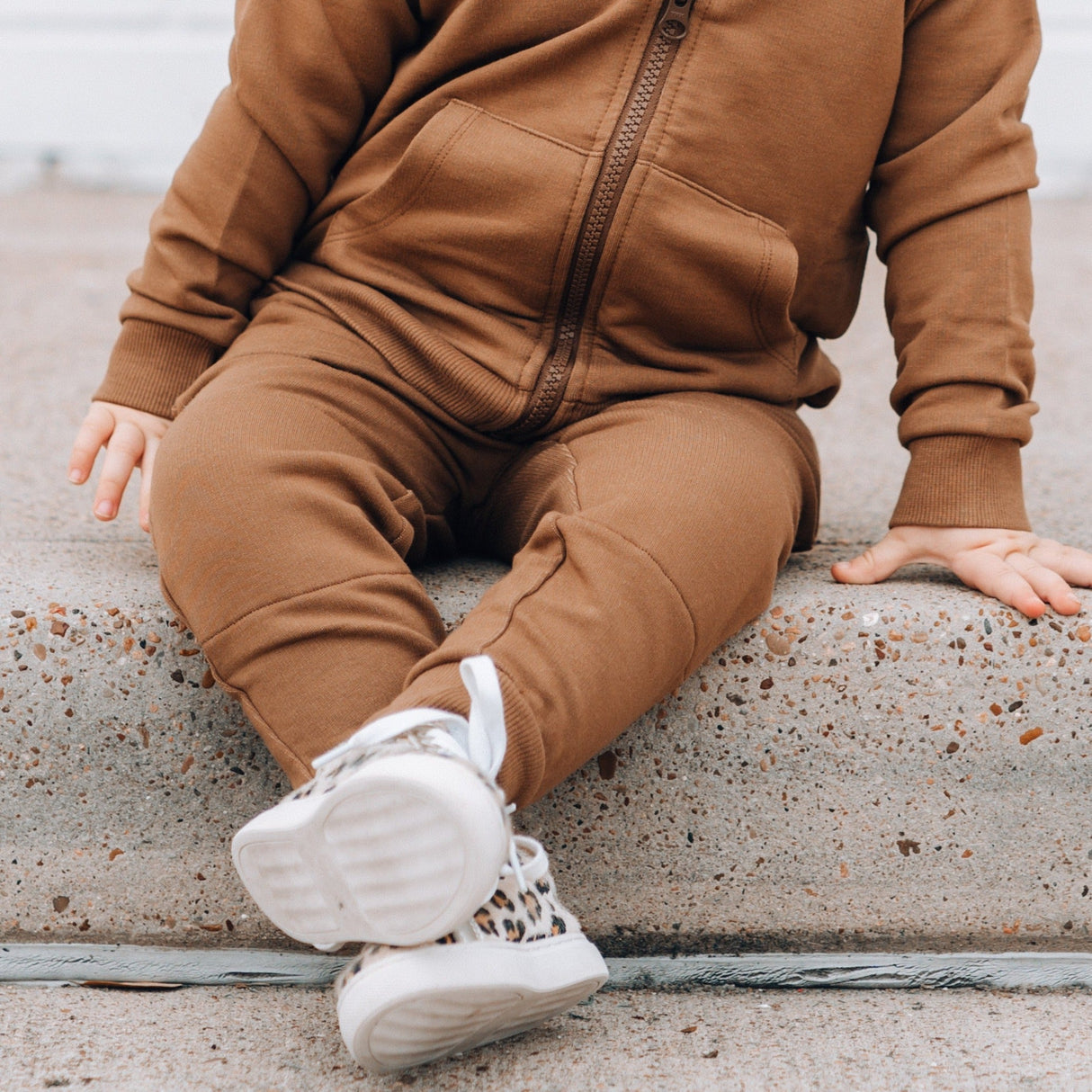 JOGGERS- Bark Bamboo French Terry - HoneyBug