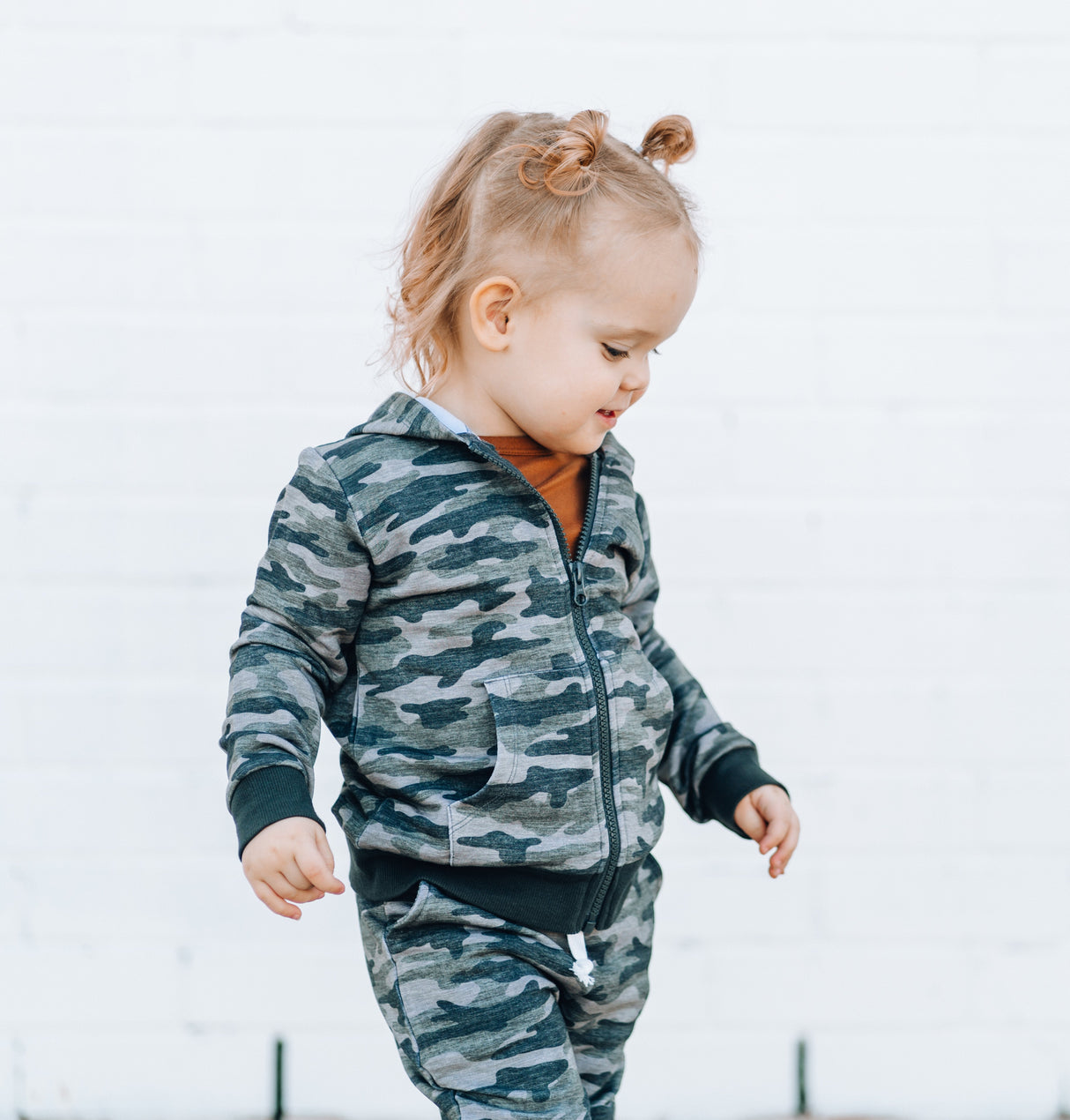 ZIP HOODIE- Chris Camo Bamboo French Terry - HoneyBug
