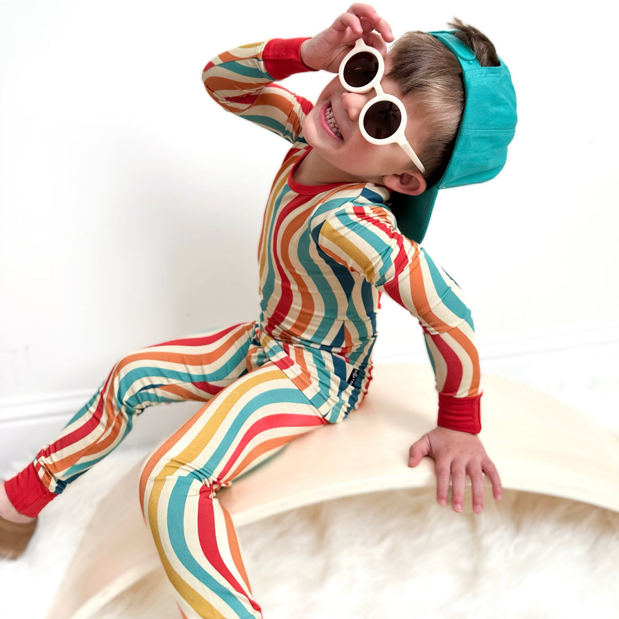 LONG SLEEVE 2 PIECE SETS- Groovy Wave - HoneyBug