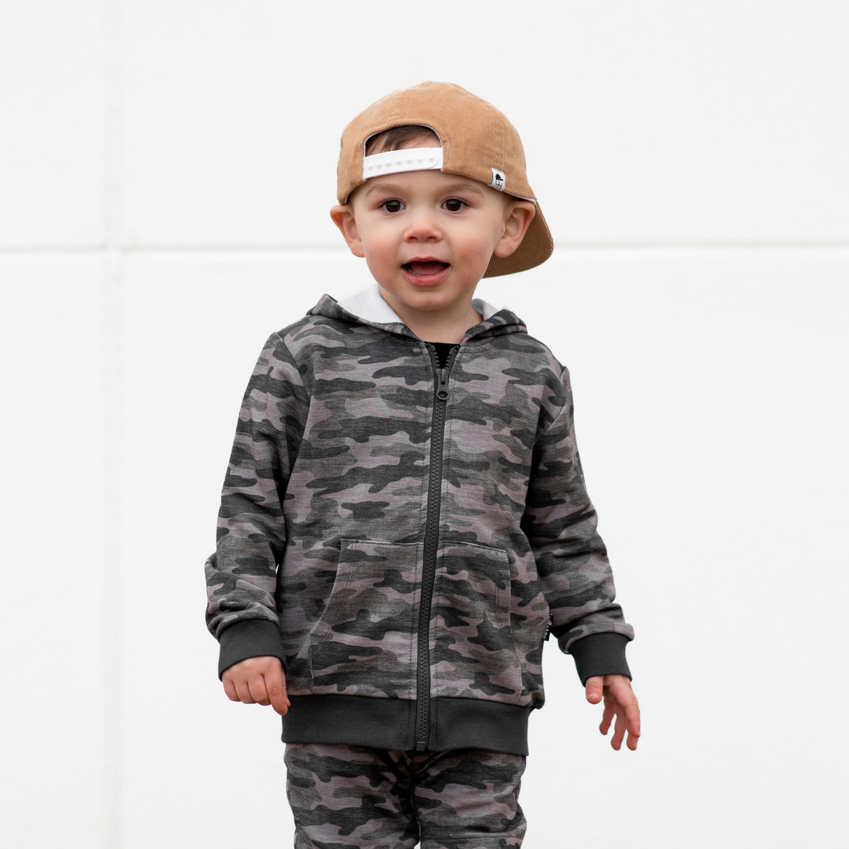 ZIP HOODIE- Chris Camo Bamboo French Terry - HoneyBug