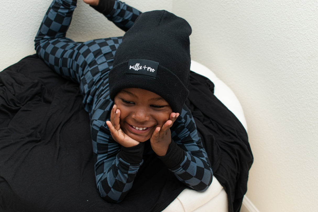 BAMBOO CUFF BEANIE- Midnight - HoneyBug