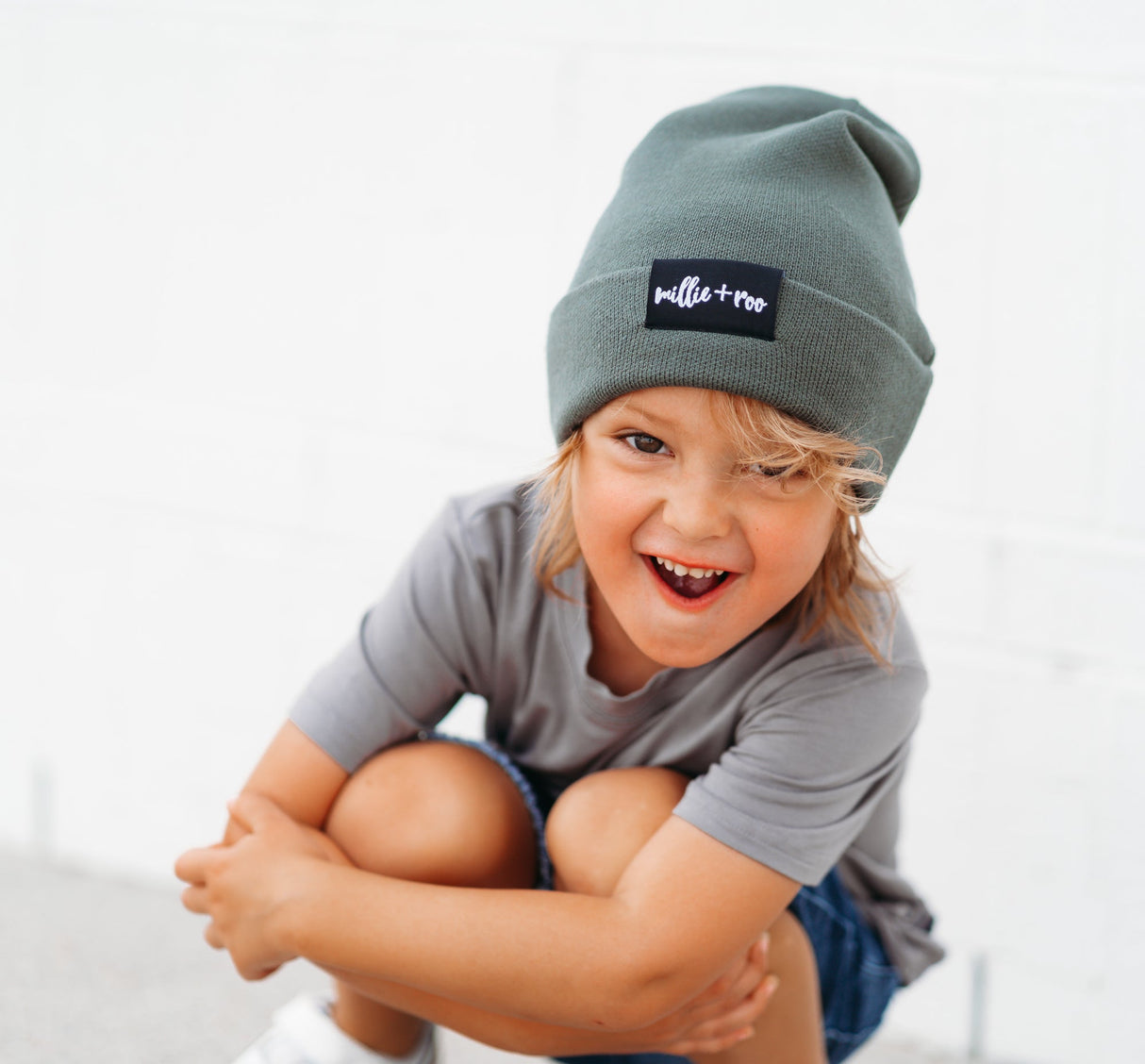 BAMBOO CUFF BEANIE- Moss - HoneyBug