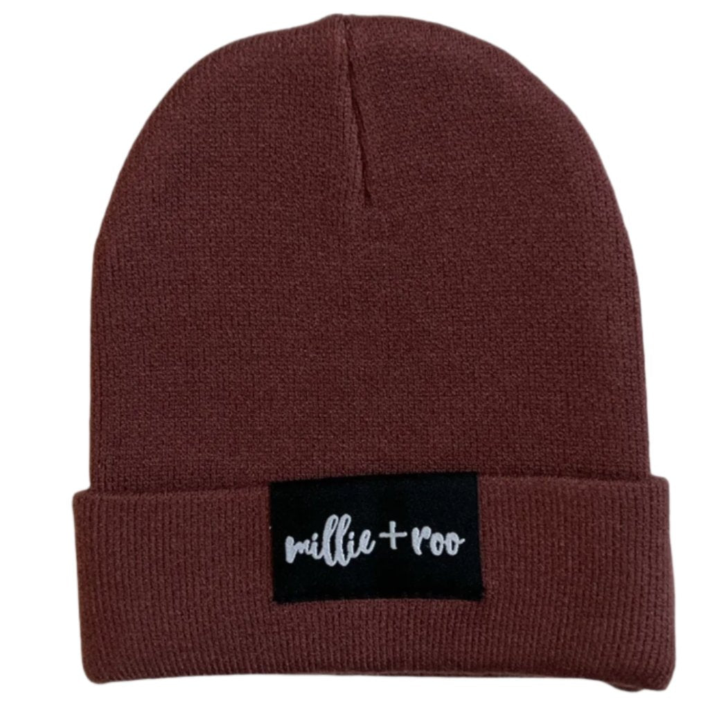 BAMBOO CUFF BEANIE- Oxblood - HoneyBug
