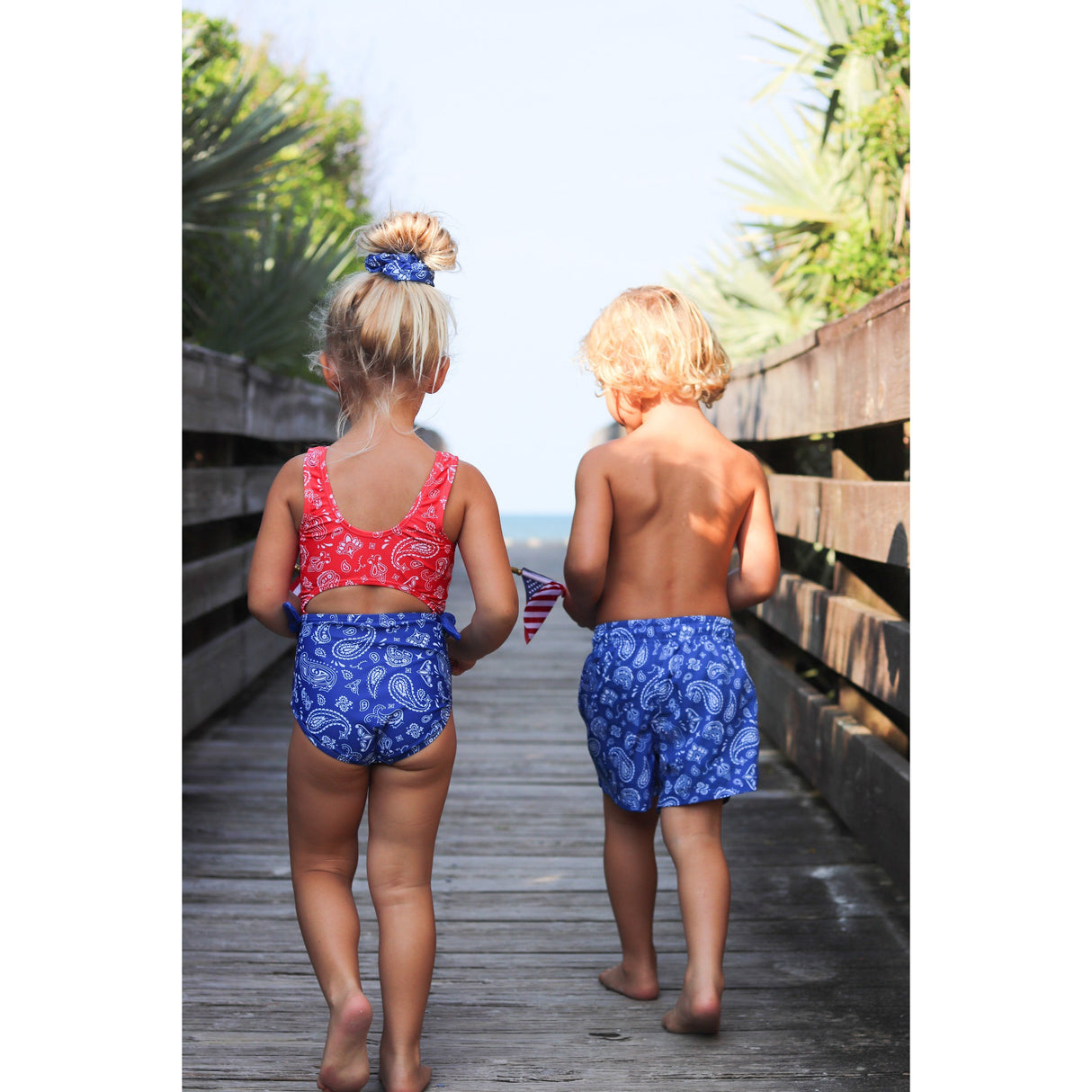 Blue Glory Trunks - HoneyBug