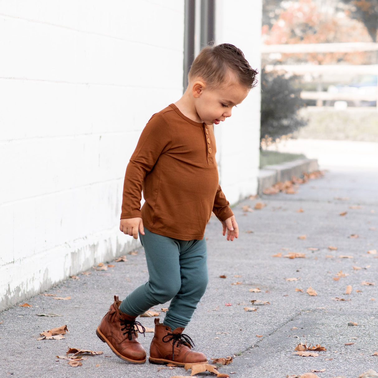 HENLEY LONG SLEEVE- Sienna - HoneyBug