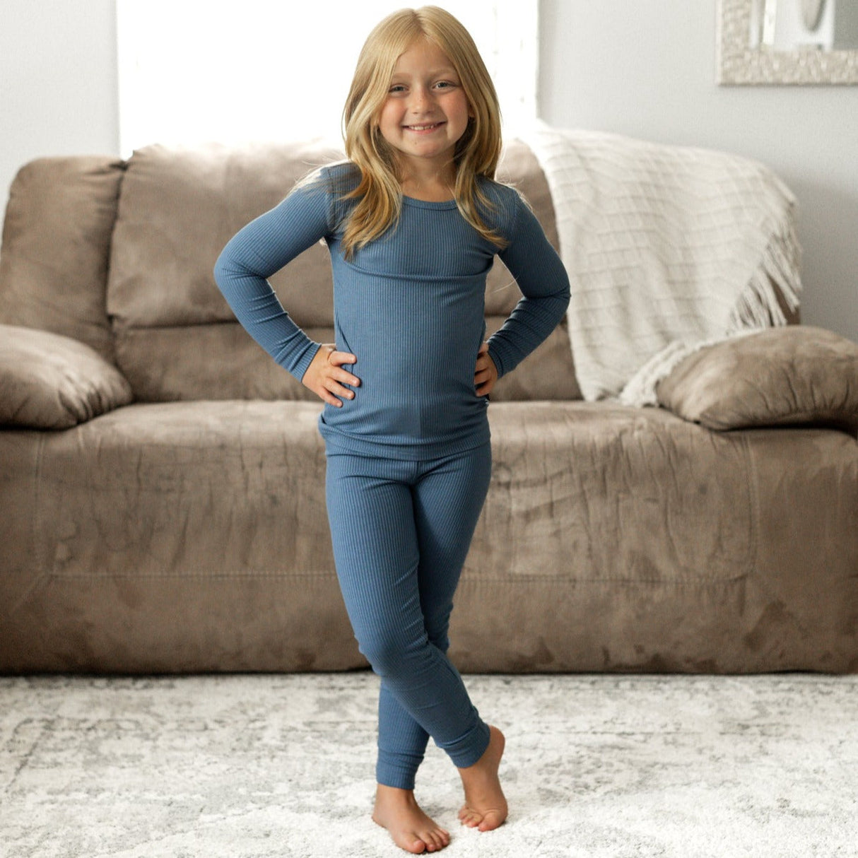 LONG SLEEVE 2 PIECE SETS- Arctic Ribbed - HoneyBug