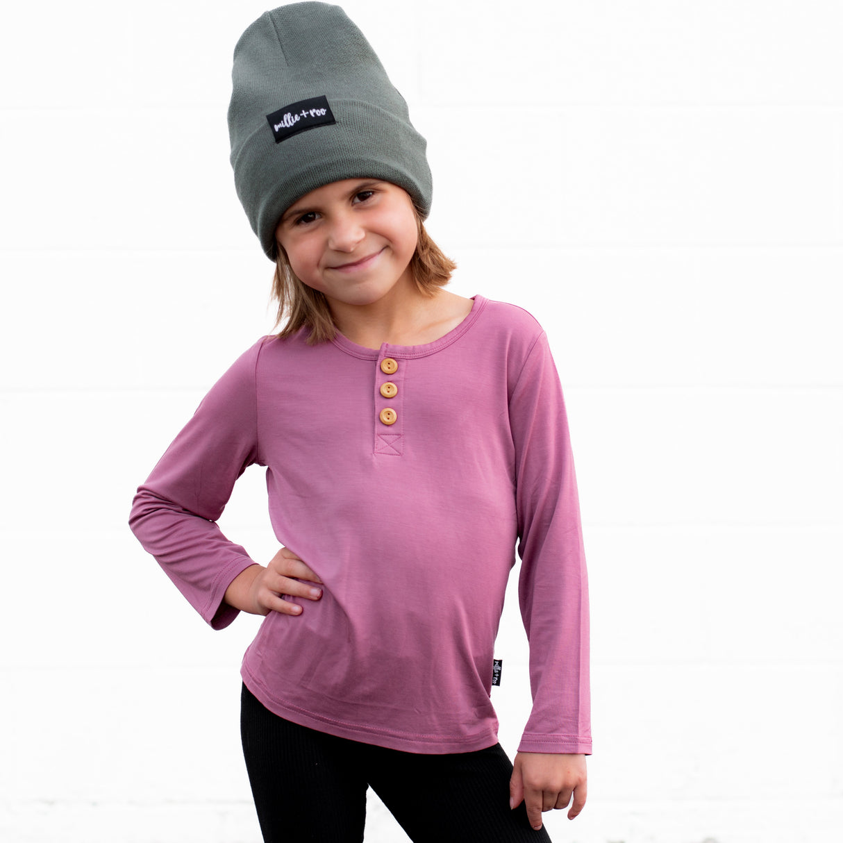 BAMBOO CUFF BEANIE- Sage - HoneyBug