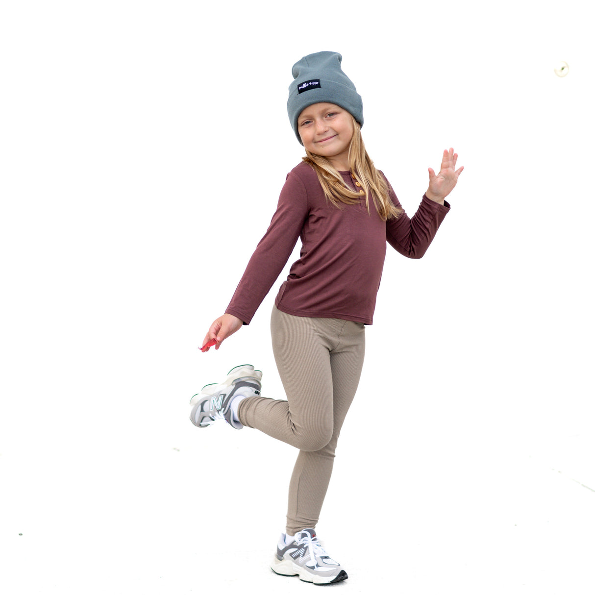 BAMBOO RIB LEGGINGS- Mushroom - HoneyBug