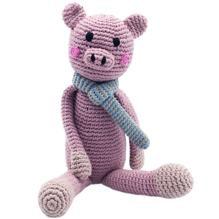 Farm Animal - Organic Pig Rattle - HoneyBug