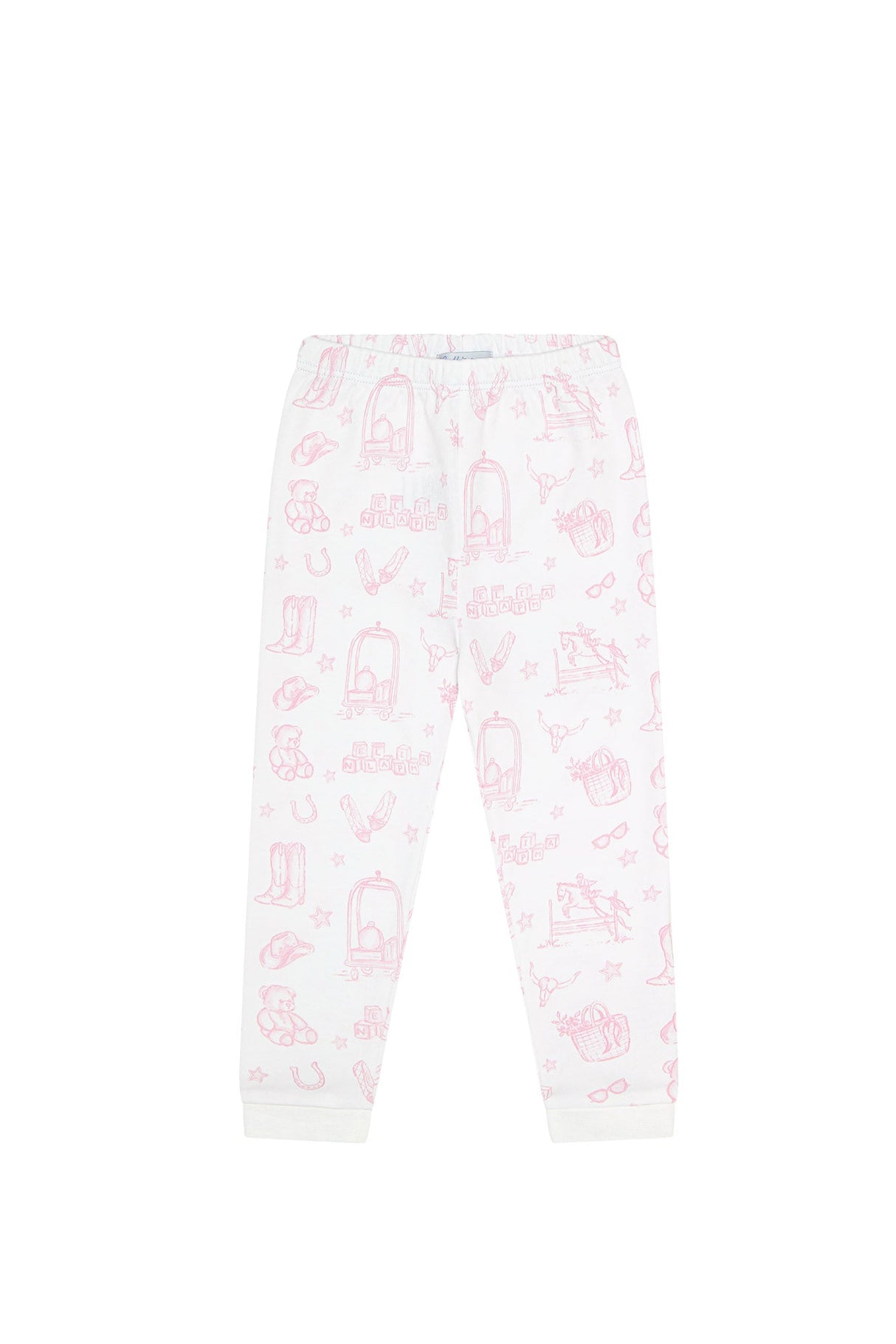 Pink Lone Star Toile Pajamas - HoneyBug