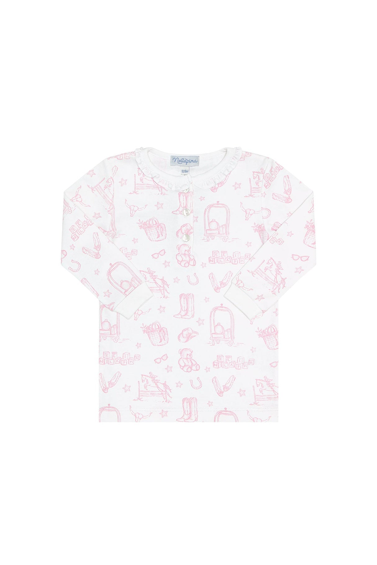 Pink Lone Star Toile Pajamas - HoneyBug