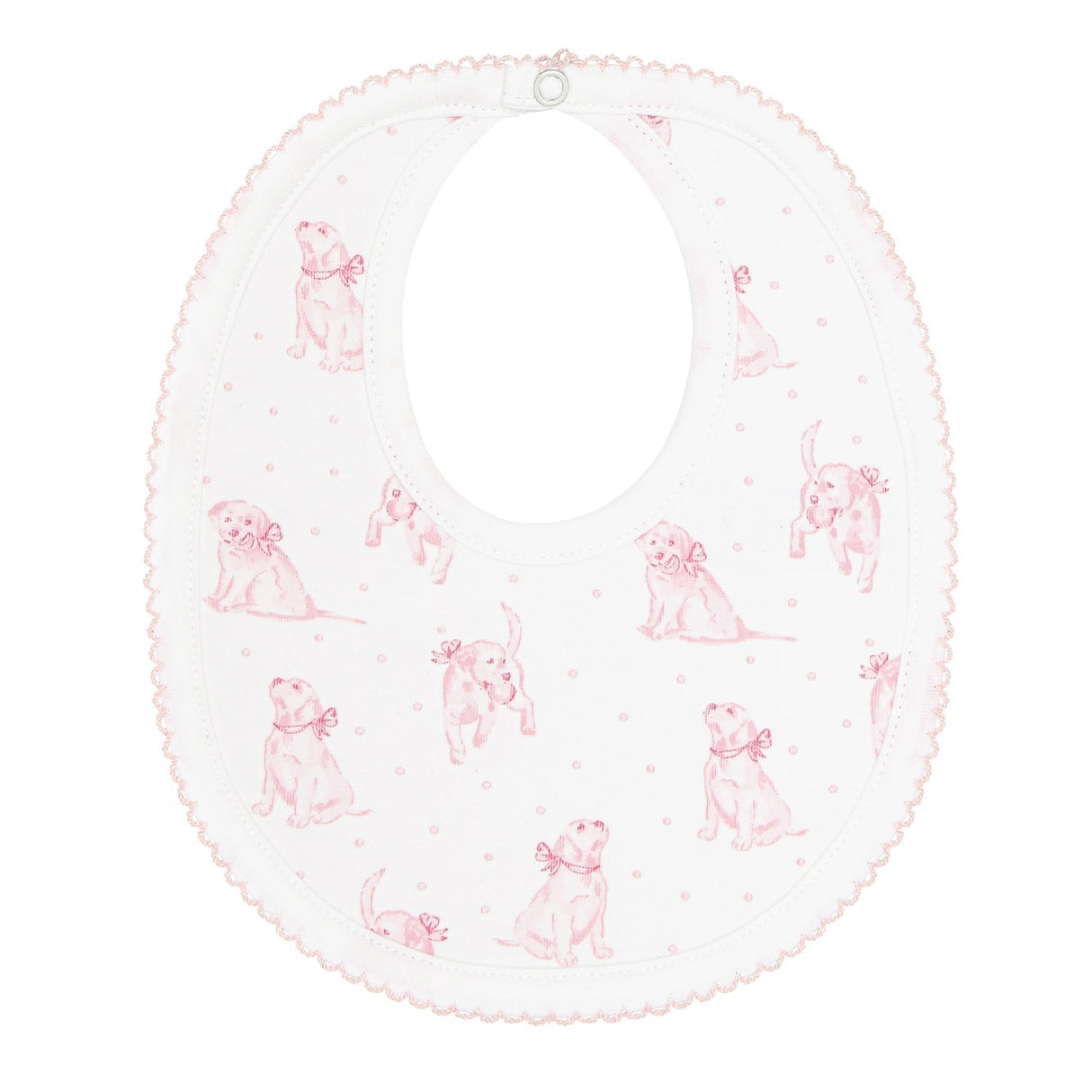 Pink Puppy Love Print Bib